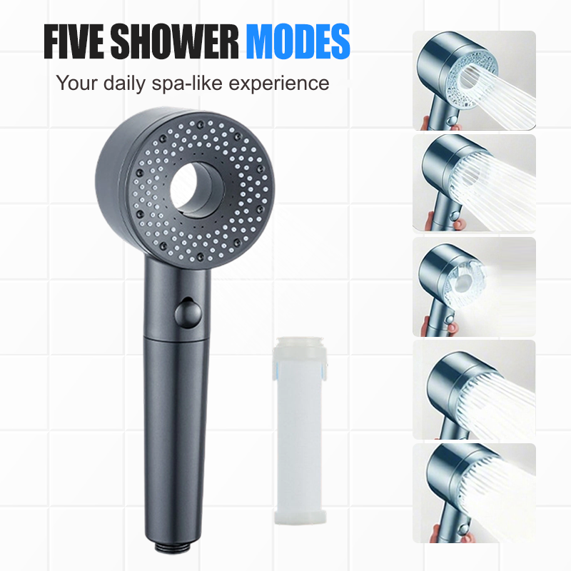 🔥 50 % Rabatt! 🚿 Hochdruck-Duschkopf mit Filter – 5 Strahlarten, wassersparende Handbrause