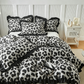 🛏️ 50 % Rabatt! Bettwäsche-Set mit Leopardenmuster & Rüschen – Stilvoller Bettbezug mit Kissenbezügen für ein besonderes Schlafzimmer