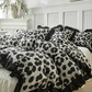 🛏️ 50 % Rabatt! Bettwäsche-Set mit Leopardenmuster & Rüschen – Stilvoller Bettbezug mit Kissenbezügen für ein besonderes Schlafzimmer