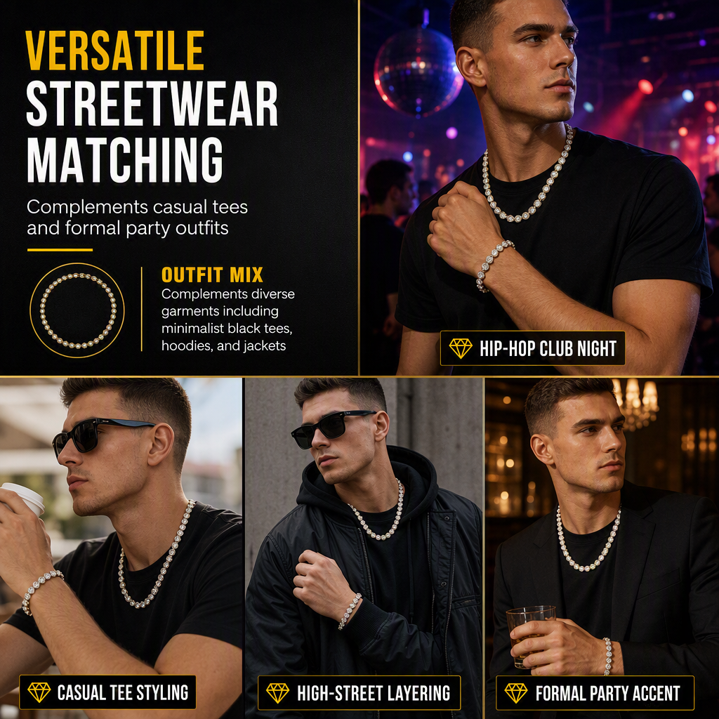 💎 50 % Rabatt! Herren Strass-Halskette – Funkelnde Kristallkette mit markantem Design für einen stilvollen Look