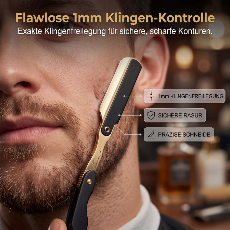 🔥 50 % Rabatt! 🪒 Mehr Ordnung bei der Nassrasur – Klappbarer Rasiermesserhalter für klassische Rasierer