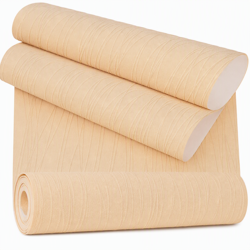 🏠 50 % Rabatt! Selbstklebende Vliestapete mit 3D-Streifenstruktur – Verdickte Wandtapete, 53 cm × 1 m