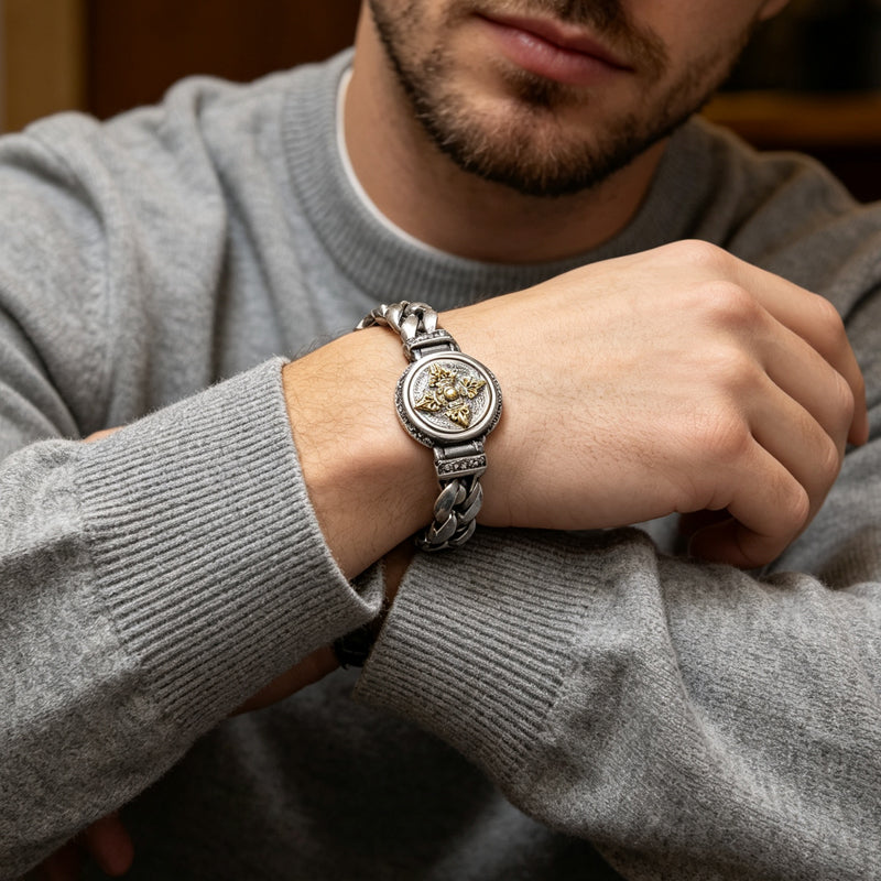 📿 50% RABATT! 💪 Vajra-Dreharmband – Rotierend, Kupfer-Finish & Vintage-Design ✨