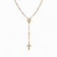 ✝️ 50 % Rabatt! Vintage Kreuzkette mit Marienanhänger – Goldfarbener eleganter Schmuck für den Alltag