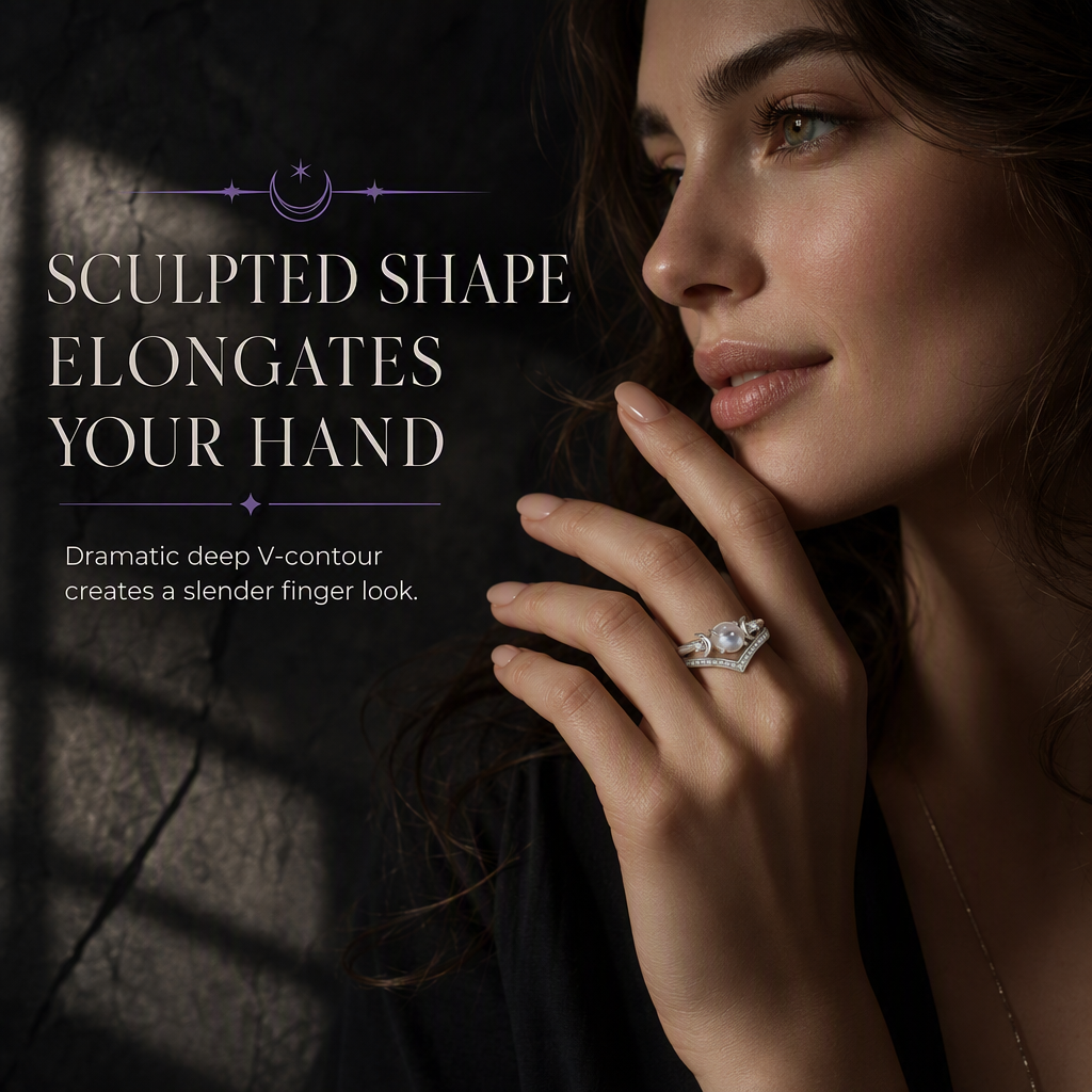 🌙 50 % Rabatt! Vintage Mondstein Ring mit Halbmond-Design – Mystischer & eleganter Schmuck für Damen