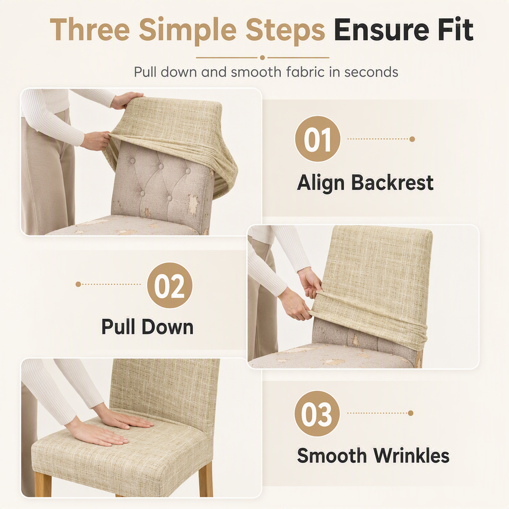 ✨ 50 % Rabatt! 🪑 Alte Stühle wirken wieder wie neu – Elegante Stretch-Stuhlhusse mit zeitlosem Karomuster