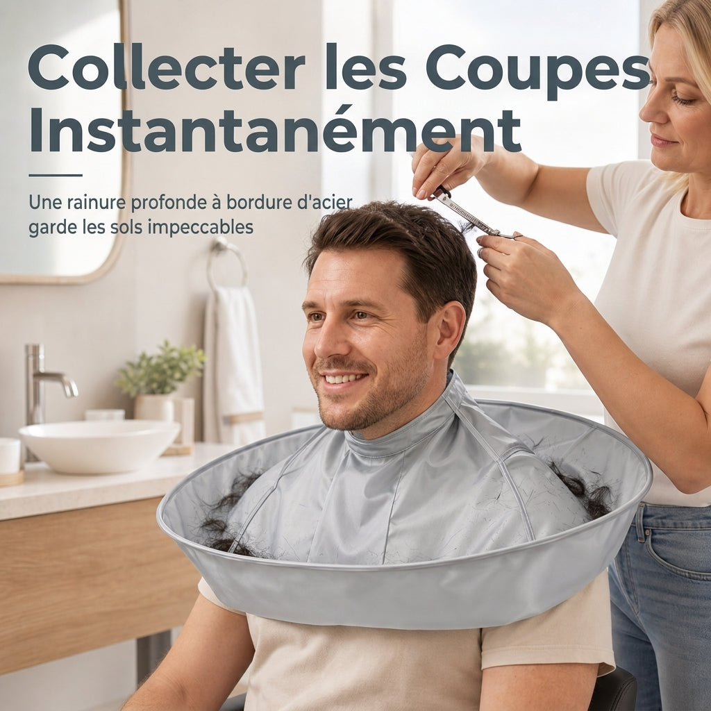 ✂️ 50% RABATT! 💇 Grauer Friseurumhang – atmungsaktiv & geruchsneutral, für Schneiden & Färben