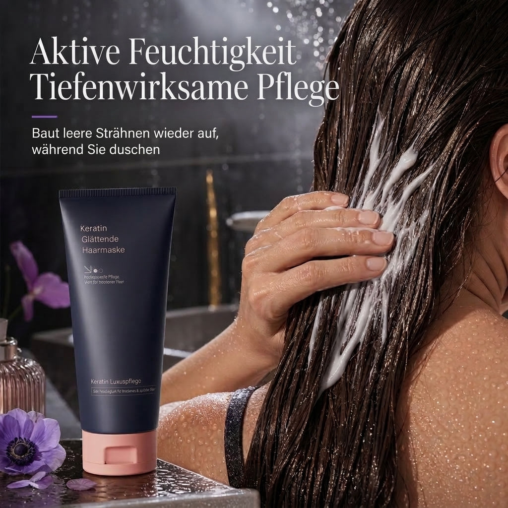 🧼 50 % RABATT 💇 Keratin Utjämnande Hårmask 320ml Pflegende und Reparierende Kur für trockenes, krauses und geschädigtes Haar 🧴