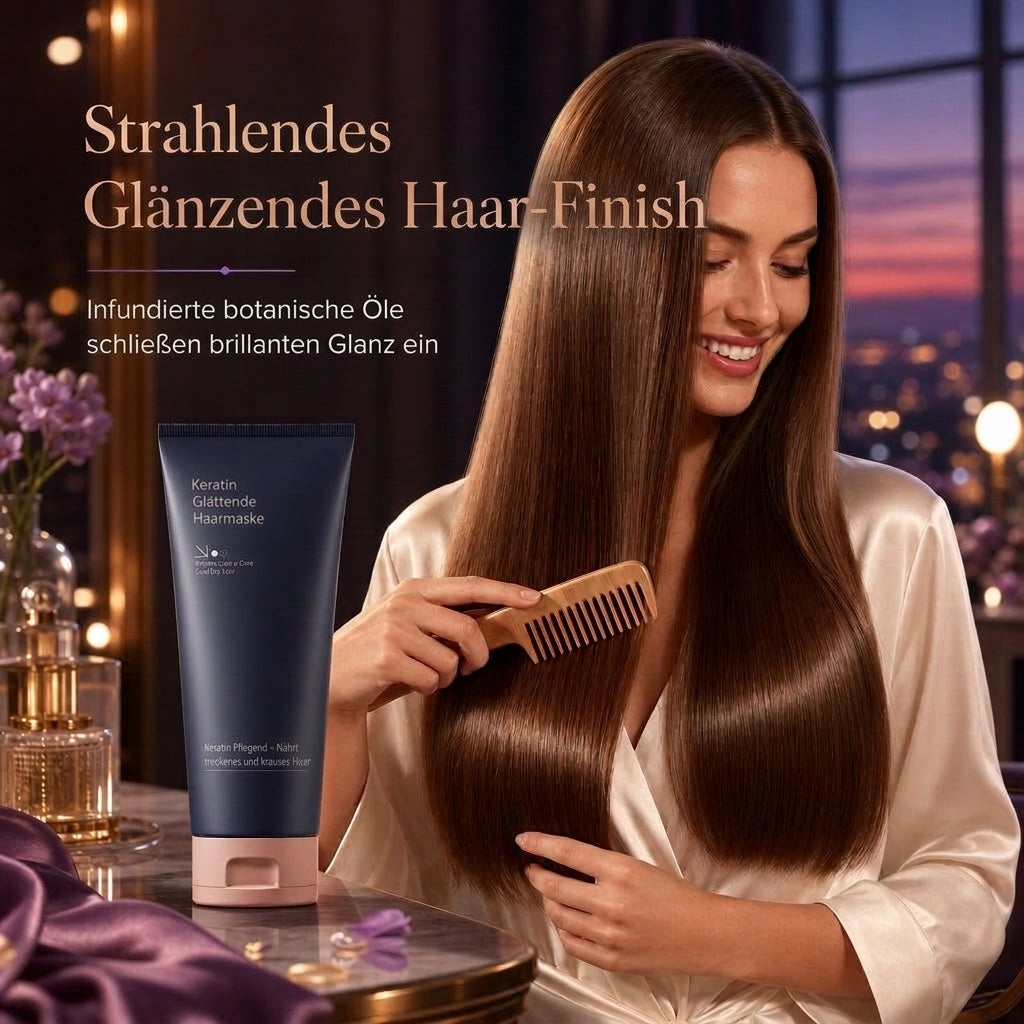 🧼 50 % RABATT 💇 Keratin Utjämnande Hårmask 320ml Pflegende und Reparierende Kur für trockenes, krauses und geschädigtes Haar 🧴