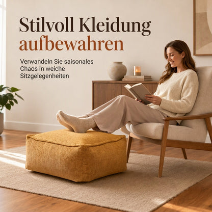 📢 50% RABATT! 🛋️ Sitzsackhülle ohne Füllung – waschbar & DIY-befüllbar mit alten Kleidern, für Wohnzimmer & Aufbewahrung