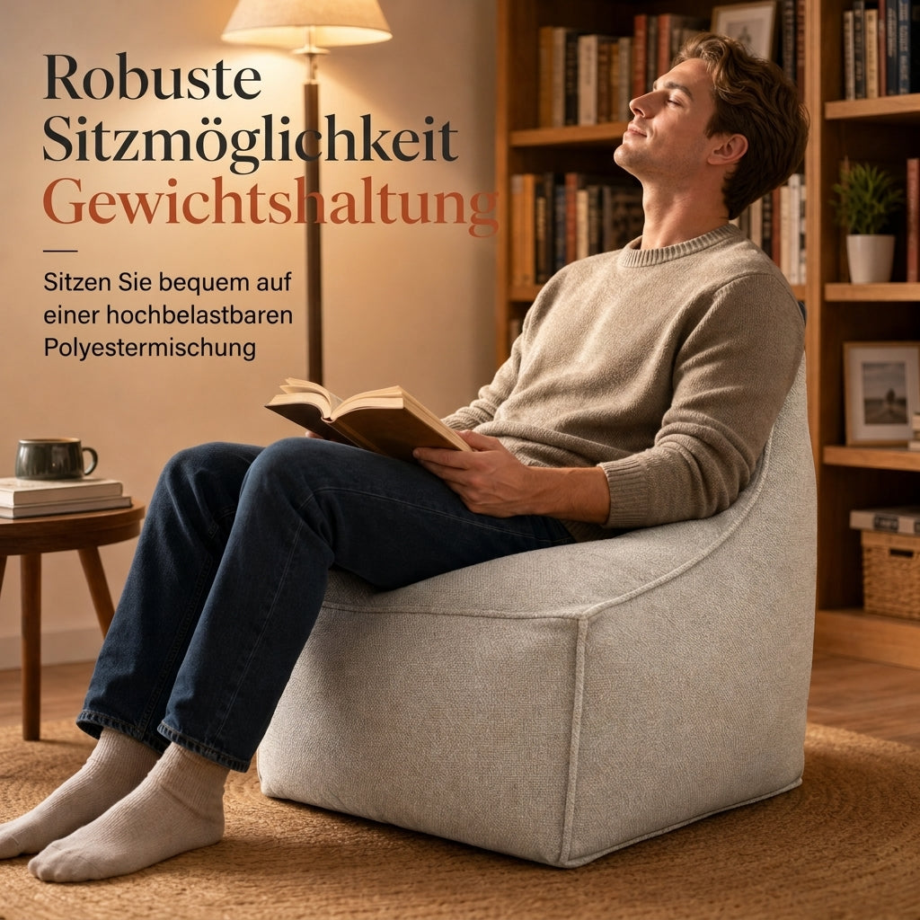📢 50% RABATT! 🛋️ Sitzsackhülle ohne Füllung – waschbar & DIY-befüllbar mit alten Kleidern, für Wohnzimmer & Aufbewahrung