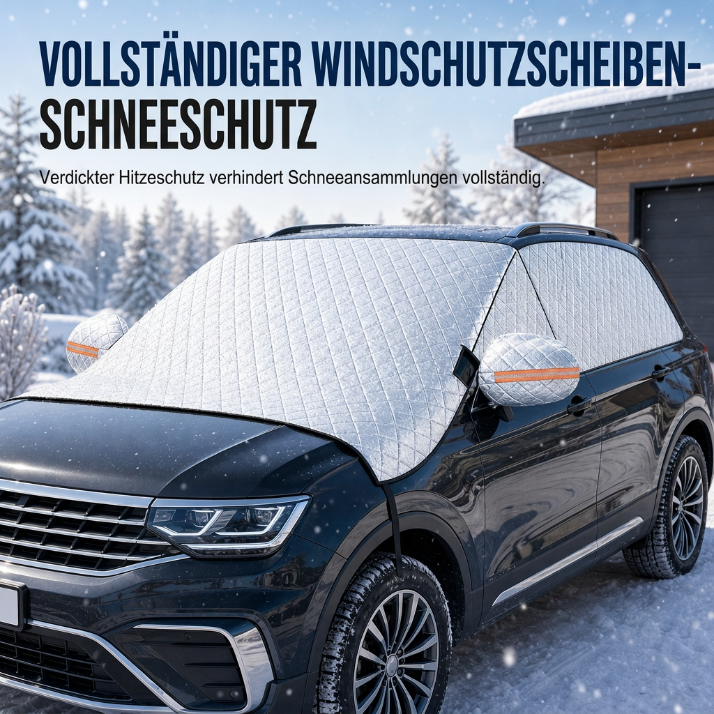 ⏳Zeitlich begrenztes Angebot⏳ Verdickte magnetische Auto-Frontscheiben-Schneedecke Halbabdeckung für Winter-Frontscheiben für Limousinen und SUVs