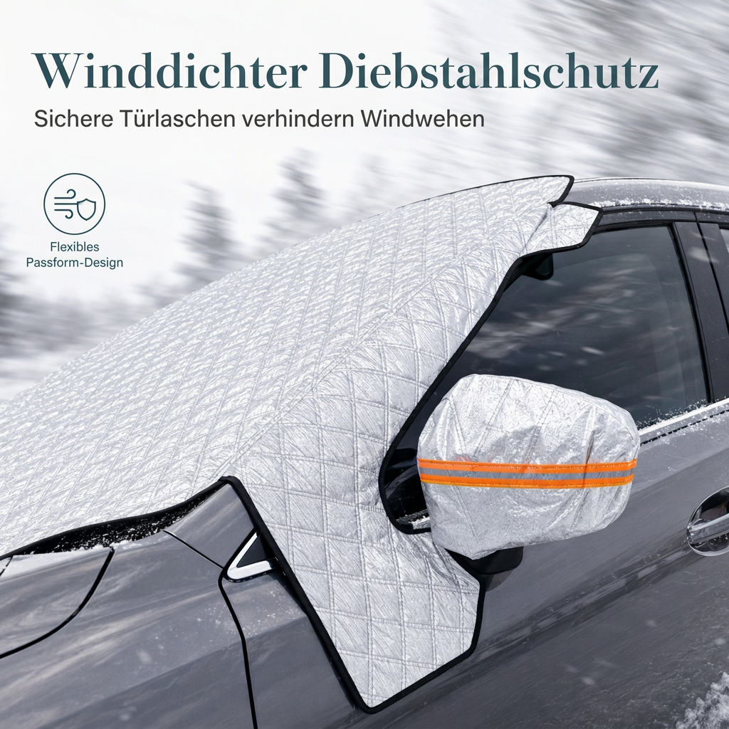 ⏳Zeitlich begrenztes Angebot⏳ Verdickte magnetische Auto-Frontscheiben-Schneedecke Halbabdeckung für Winter-Frontscheiben für Limousinen und SUVs