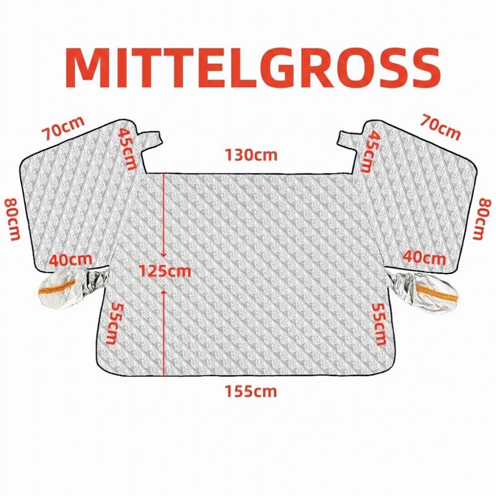 ⏳Zeitlich begrenztes Angebot⏳ Verdickte magnetische Auto-Frontscheiben-Schneedecke Halbabdeckung für Winter-Frontscheiben für Limousinen und SUVs