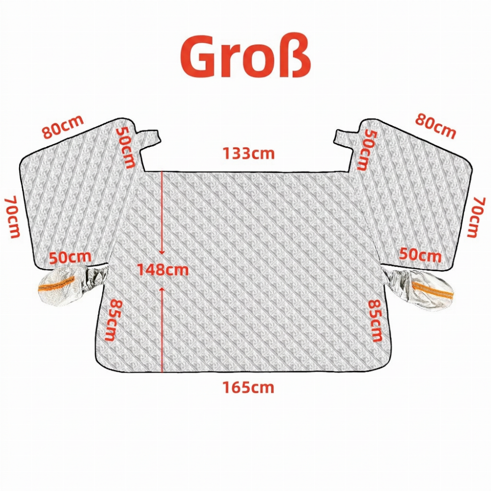 ⏳Zeitlich begrenztes Angebot⏳ Verdickte magnetische Auto-Frontscheiben-Schneedecke Halbabdeckung für Winter-Frontscheiben für Limousinen und SUVs