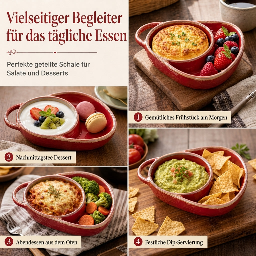 ✨🎉85000+ Mal verkauft!🎁🍽️Retro Keramik-Auflaufform mit Einzelgriff – Schadstofffrei backen & sicher servieren