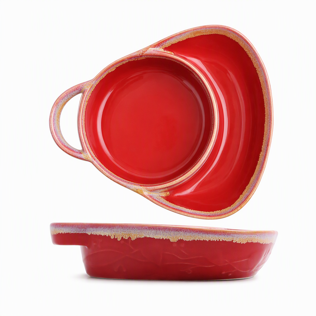 ✨🎉85000+ Mal verkauft!🎁🍽️Retro Keramik-Auflaufform mit Einzelgriff – Schadstofffrei backen & sicher servieren