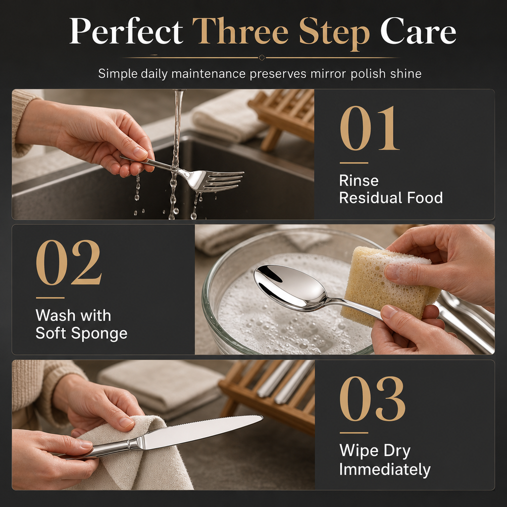 🍴 50% RABATT! ✨ Edelstahl-Besteckset – 304 Steel, 5 Finishes & 4/24 Teile ✨