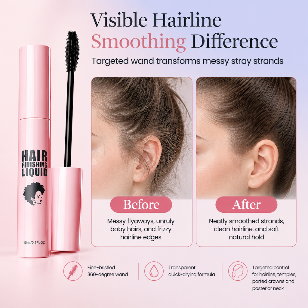 ✨ JETZT 50 % RABATT ✨TOP-DEAL! Hair Finishing Stick gegen fliegende Haare & Babyhaare – Transparentes Fixiergel mit Styling-Bürste, nicht fettend & langanhaltend