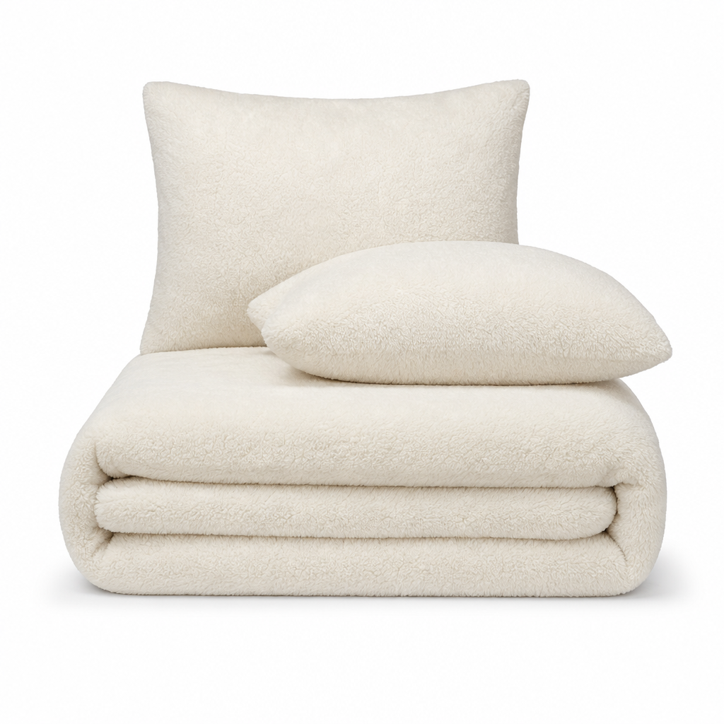 🔥50 % RABATT 🛏️ Verdicktes Spannbettlaken aus Halb-Fleece für Herbst & Winter – einfarbig, extra warm & kuschelig