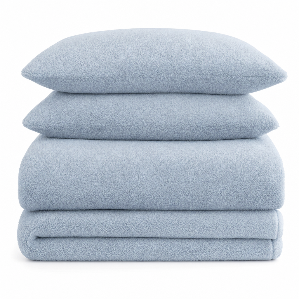 🔥50 % RABATT 🛏️ Verdicktes Spannbettlaken aus Halb-Fleece für Herbst & Winter – einfarbig, extra warm & kuschelig