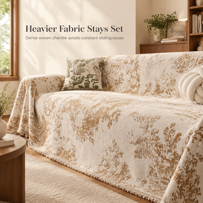 50% RABATT! 🛋️ Kratzfester Chenille-Sofaüberwurf – französischer Stil, rutschfest & haustierfreundlich
