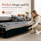 50% RABATT! 🛋️ Sofakissen mit europäischem Blumenmuster & Volant – romantisch & dekorativ für Couch & Sessel