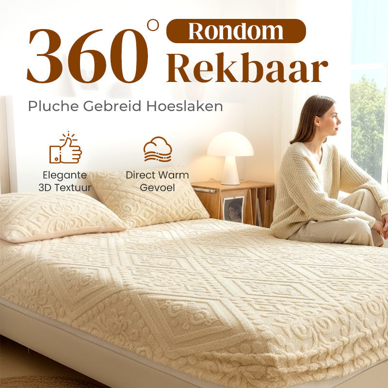 🧸 50% RABATT! 🛏️ 360°-Rundum-Spannbettlaken aus Plüsch-Strick – dehnbar & kuschelig weich für jede Matratze