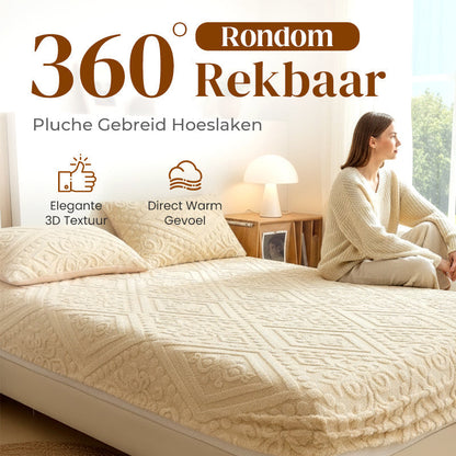 🧸 50% RABATT! 🛏️ 360°-Rundum-Spannbettlaken aus Plüsch-Strick – dehnbar & kuschelig weich für jede Matratze