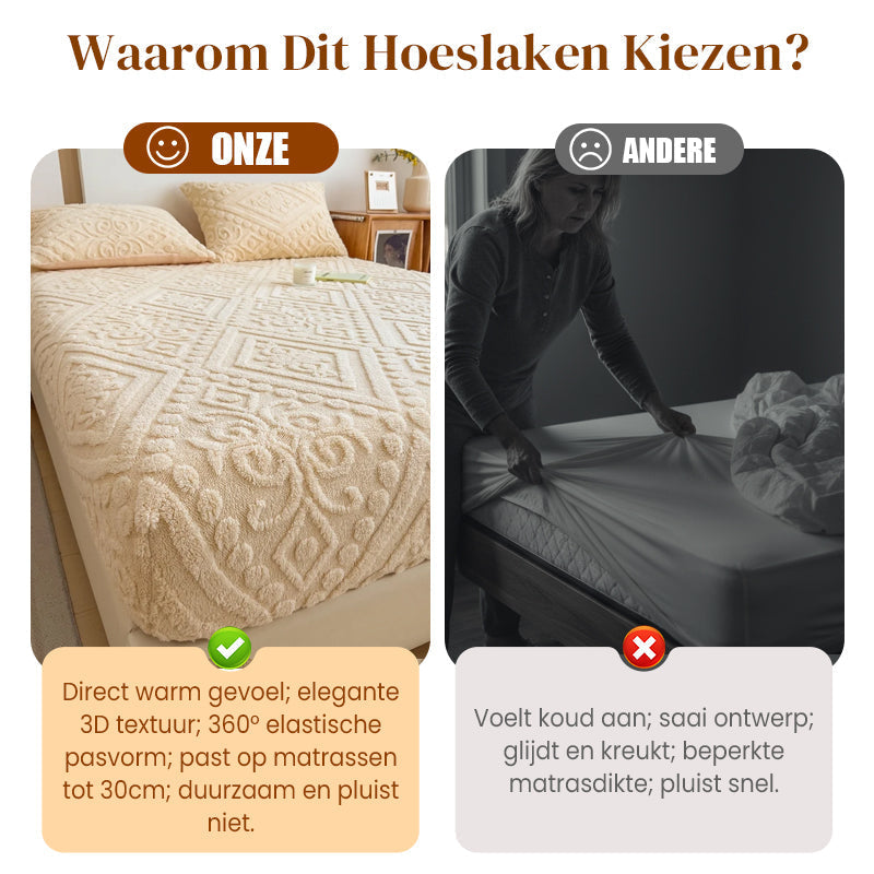 🧸 50% RABATT! 🛏️ 360°-Rundum-Spannbettlaken aus Plüsch-Strick – dehnbar & kuschelig weich für jede Matratze