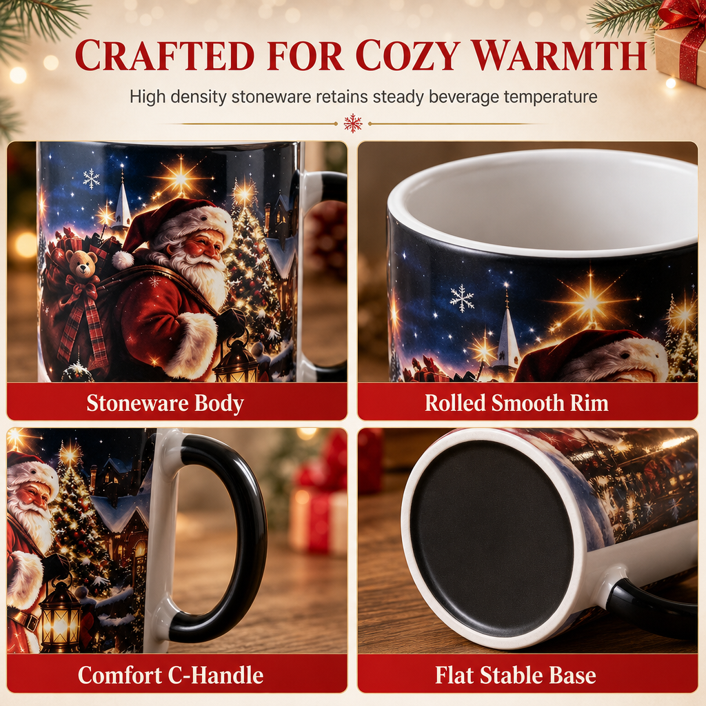 🎅 50% RABATT! 🎁 Weihnachtsmann-Tasse mit Thermo-Farbwechseleffekt – Farbe ändert sich bei heißem Getränk