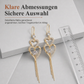 💫Elegante vergoldete Doppel Herz Quasten Ohrringe mit Strass für Damen💎